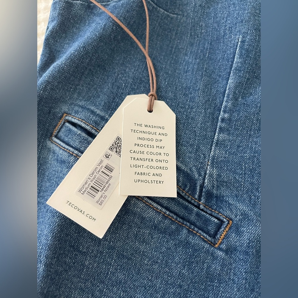 Tecovas Women's Denim Vest- XL - Picture 14 of 14